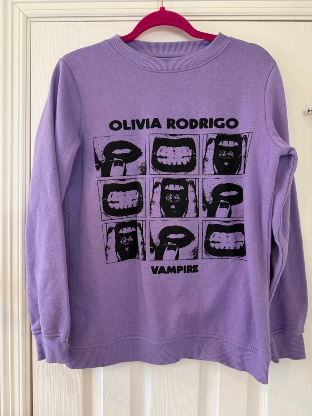 Olivia Rodrigo Lavender 'Vampire' Graphic Sweatshirt